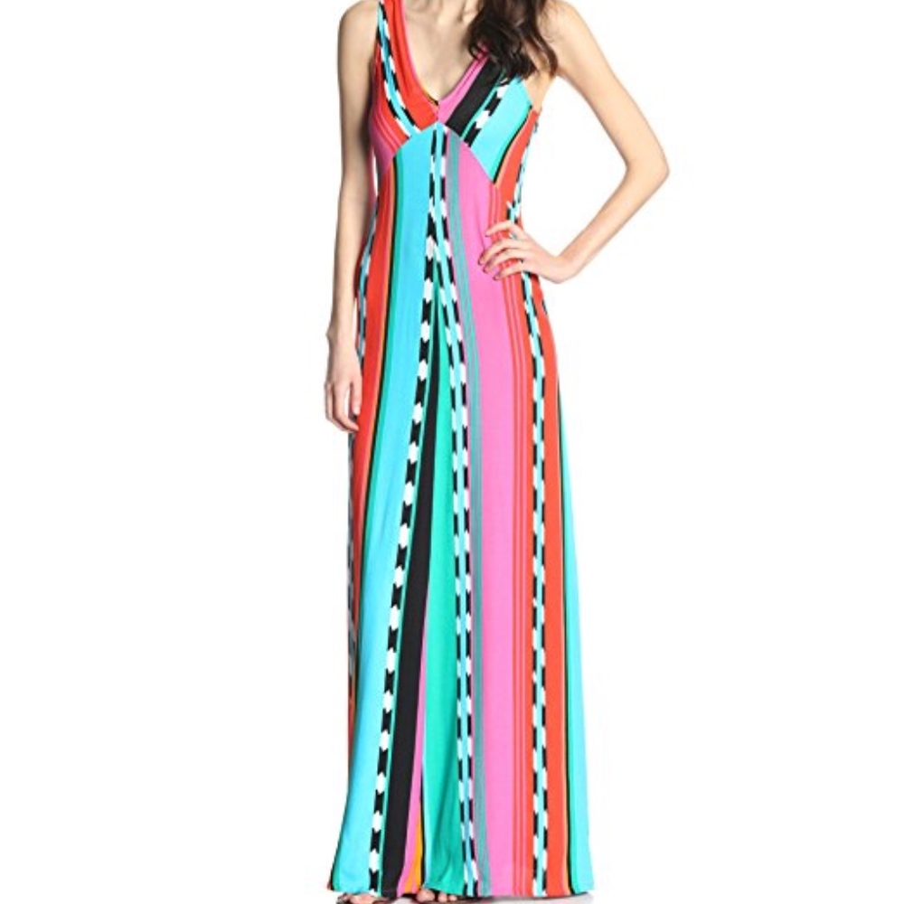 Ella Moss Colorful Striped Maxi Dress | Size XS